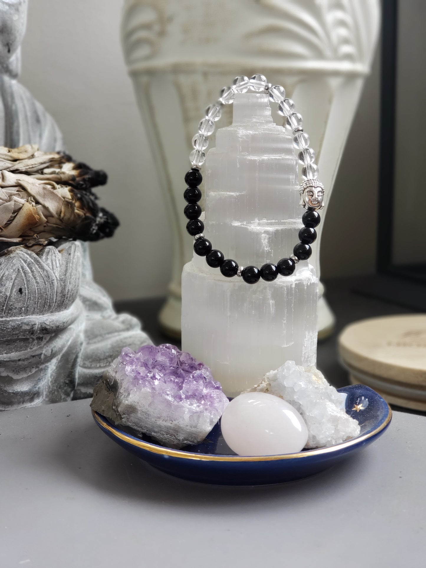 Onyx et quartz clair