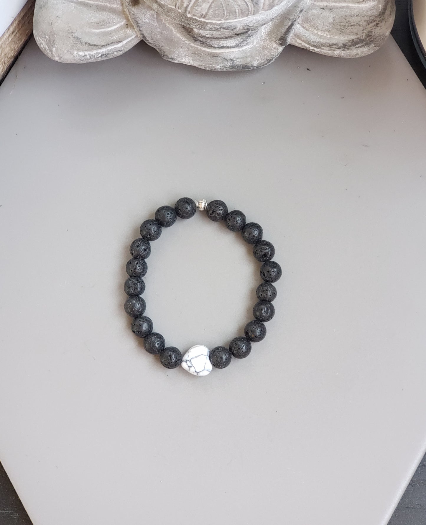 Bracelet howlite coeur